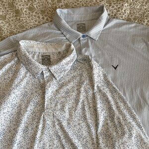 Callaway Men's Polo Shirts in Blue and White Patterns